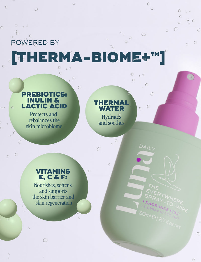 Luna Daily Everywhere Spray-to-Wipe Frag Free 80ml - British product