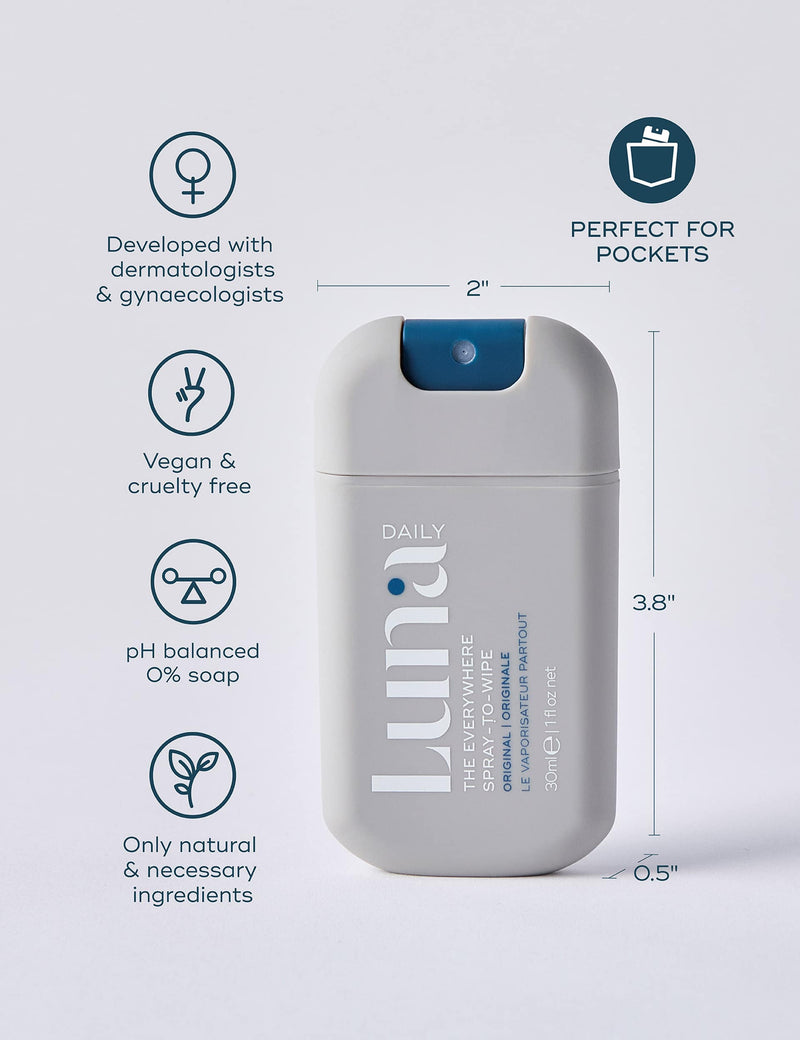 Luna Daily Spray-to-Wipe Original 30ml (British brand)