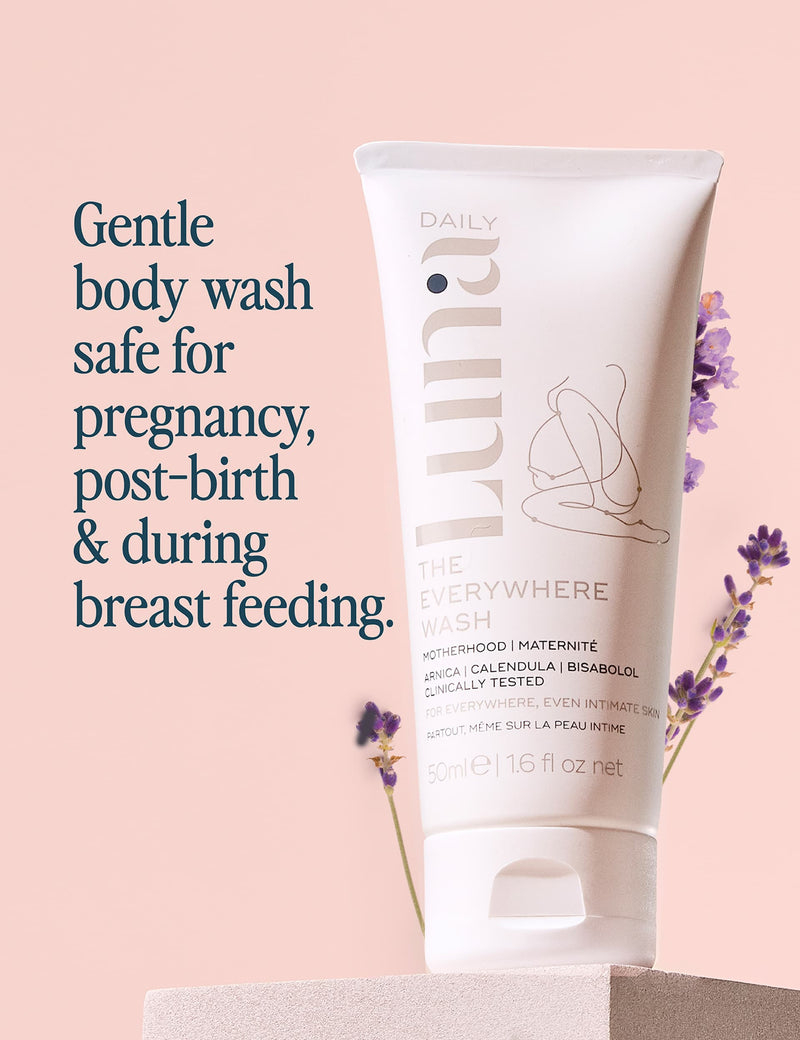 Luna Daily hospital bag kit with post-birth spray and balm (British brand)