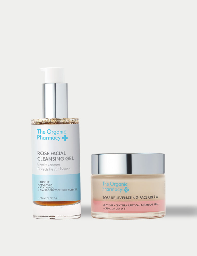 The Organic Pharmacy Rose Ritual Kit 100ml skincare set, UK version