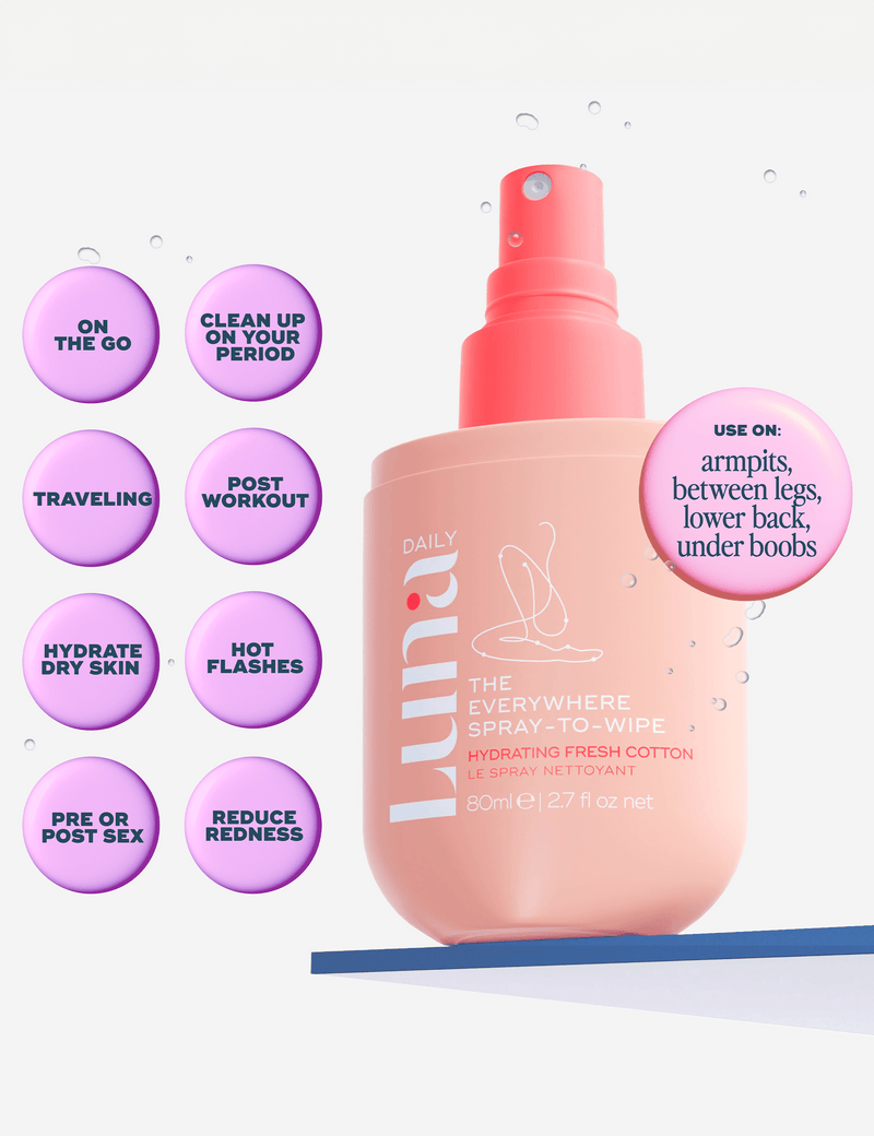 Luna Daily hydrating body wash and spray duo - British product