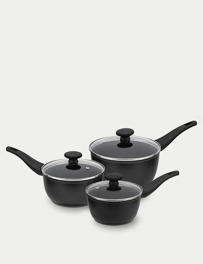 M&S Prestige Thermosmart non-stick kasserollsett med 3 deler - Kjøp online på McGrocer