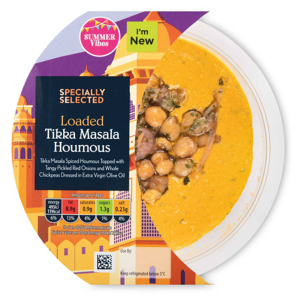 Tikka loaded houmous 170g, imported from the UK