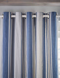Laura Ashley Tiverton pure cotton striped eyelet curtains, UK version