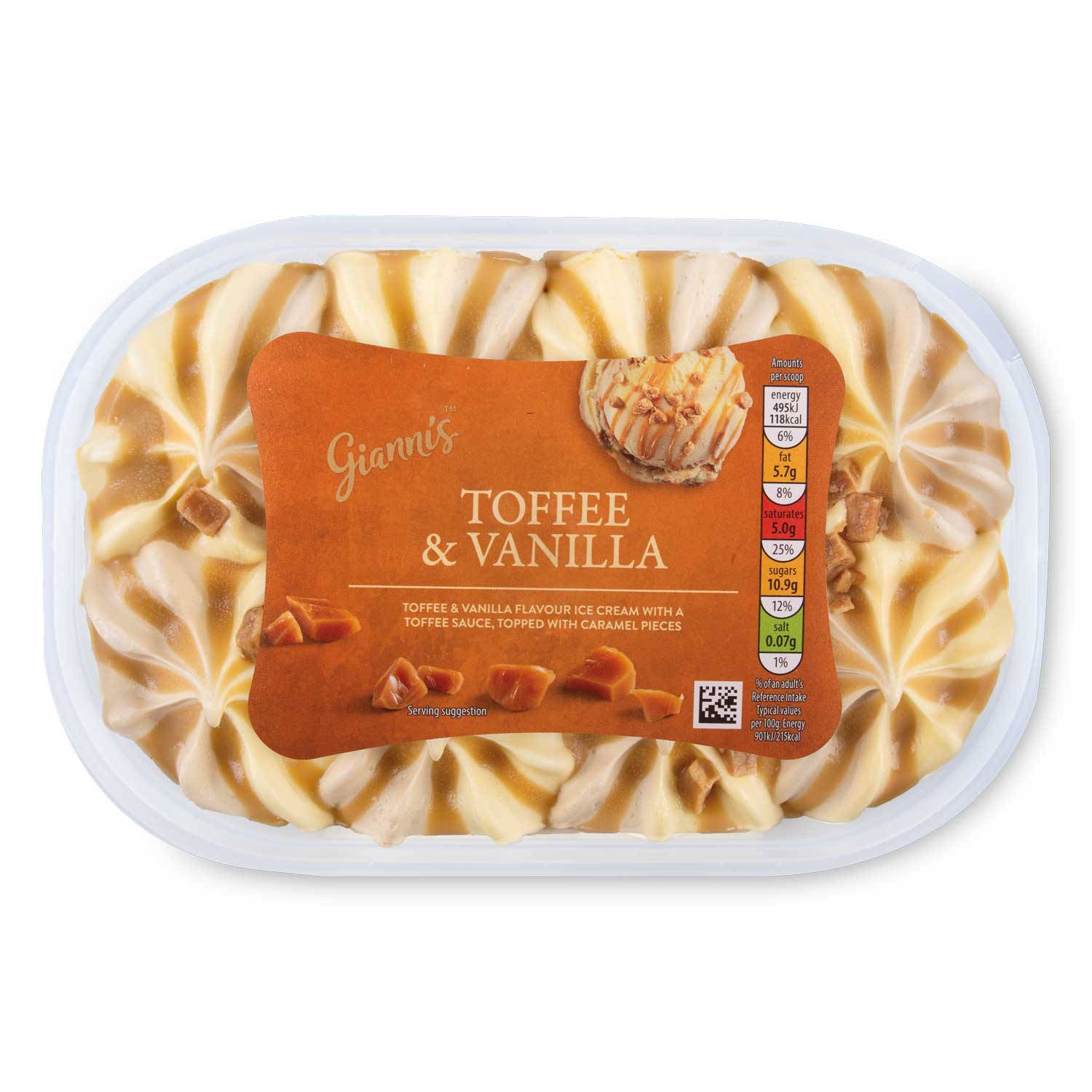 Toffee Ovals large 900ml toffee treat (British brand)