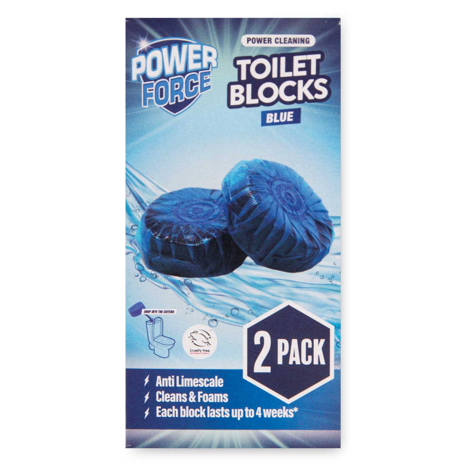 Toilet blocks anti-limescale pack of 2, UK version