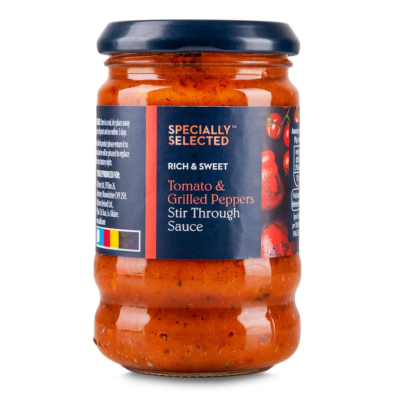 Tomato and grilled peppers stir through sauce - British product