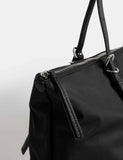 M&S top handle shoulder bag, wipe-clean fabric, roomy interior (British brand)