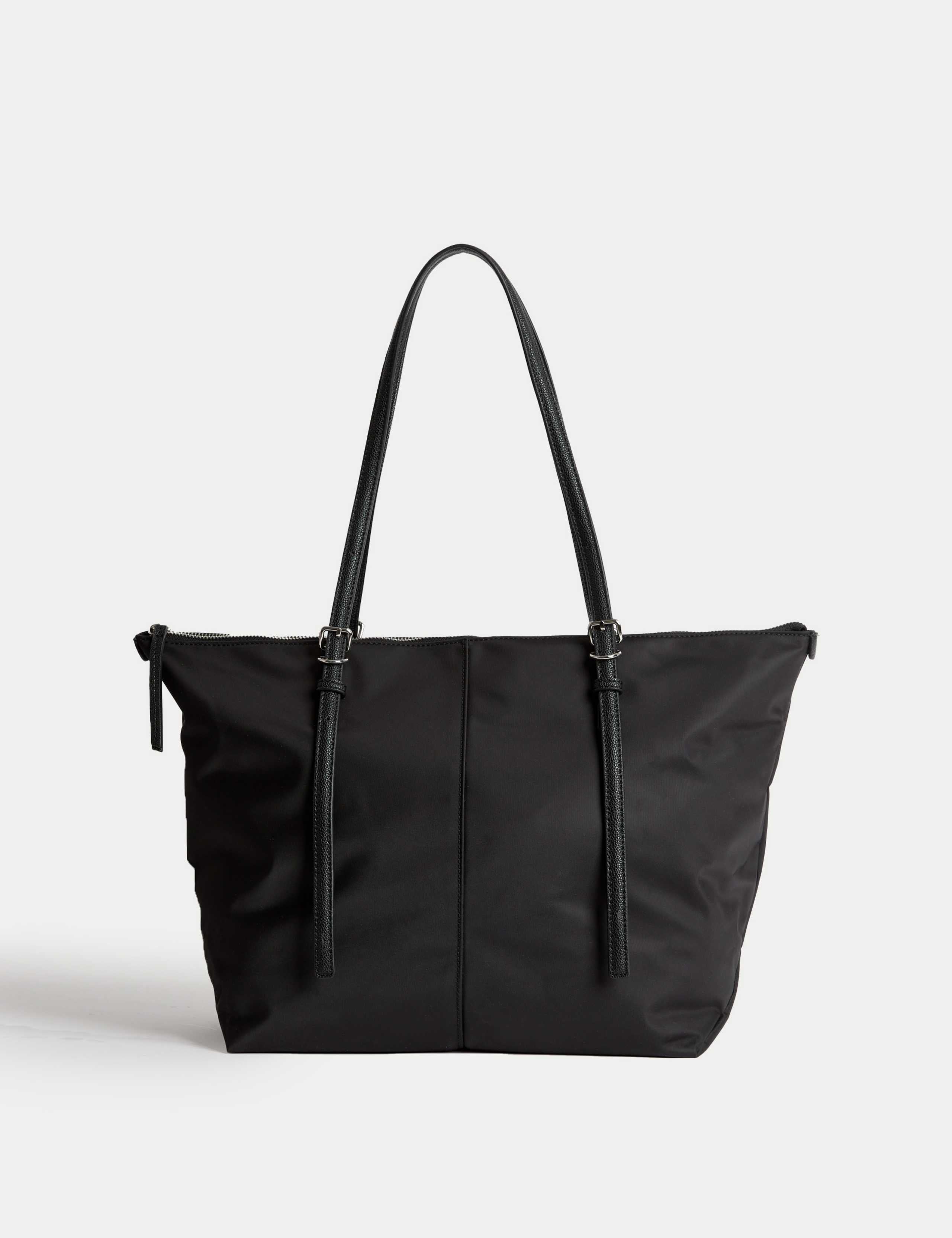M&S top handle shoulder bag, wipe-clean fabric, roomy interior (British brand)