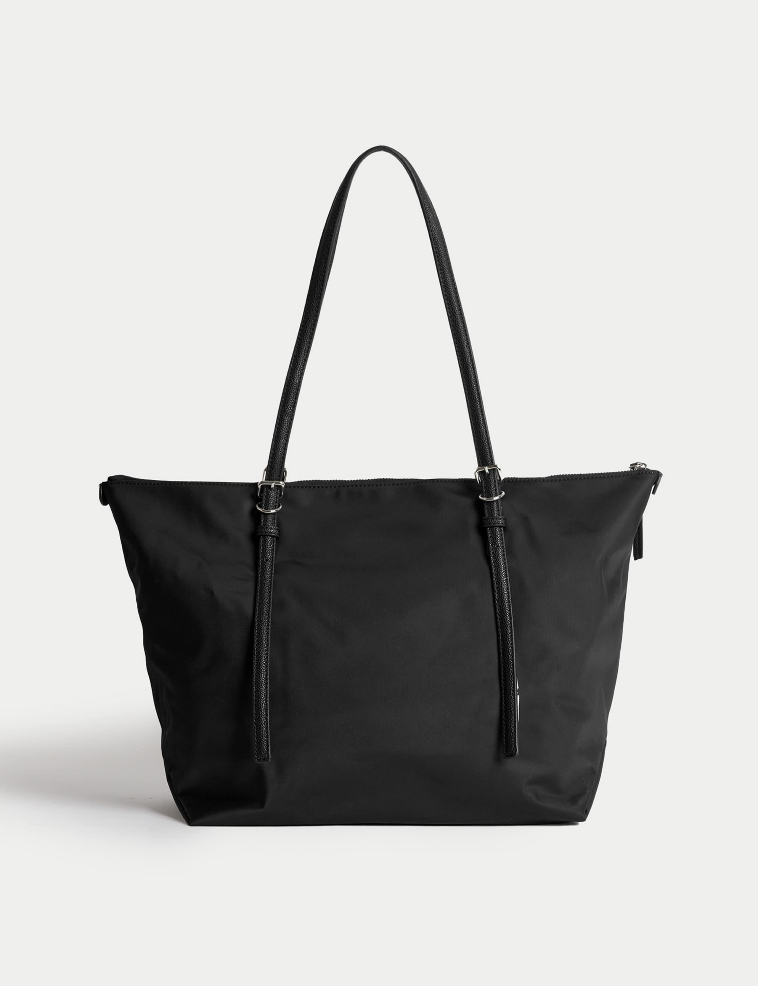 M&S top handle shoulder bag, wipe-clean fabric, roomy interior (British brand)