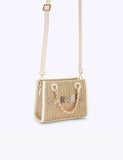 Carvela raffia tote bag with chain handle - British product