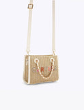 Carvela raffia tote bag with chain handle - British product