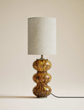 Tortoise shell glass twist base table lamp 54.1 cm, UK version