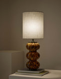 Tortoise shell glass twist base table lamp 54.1 cm, UK version