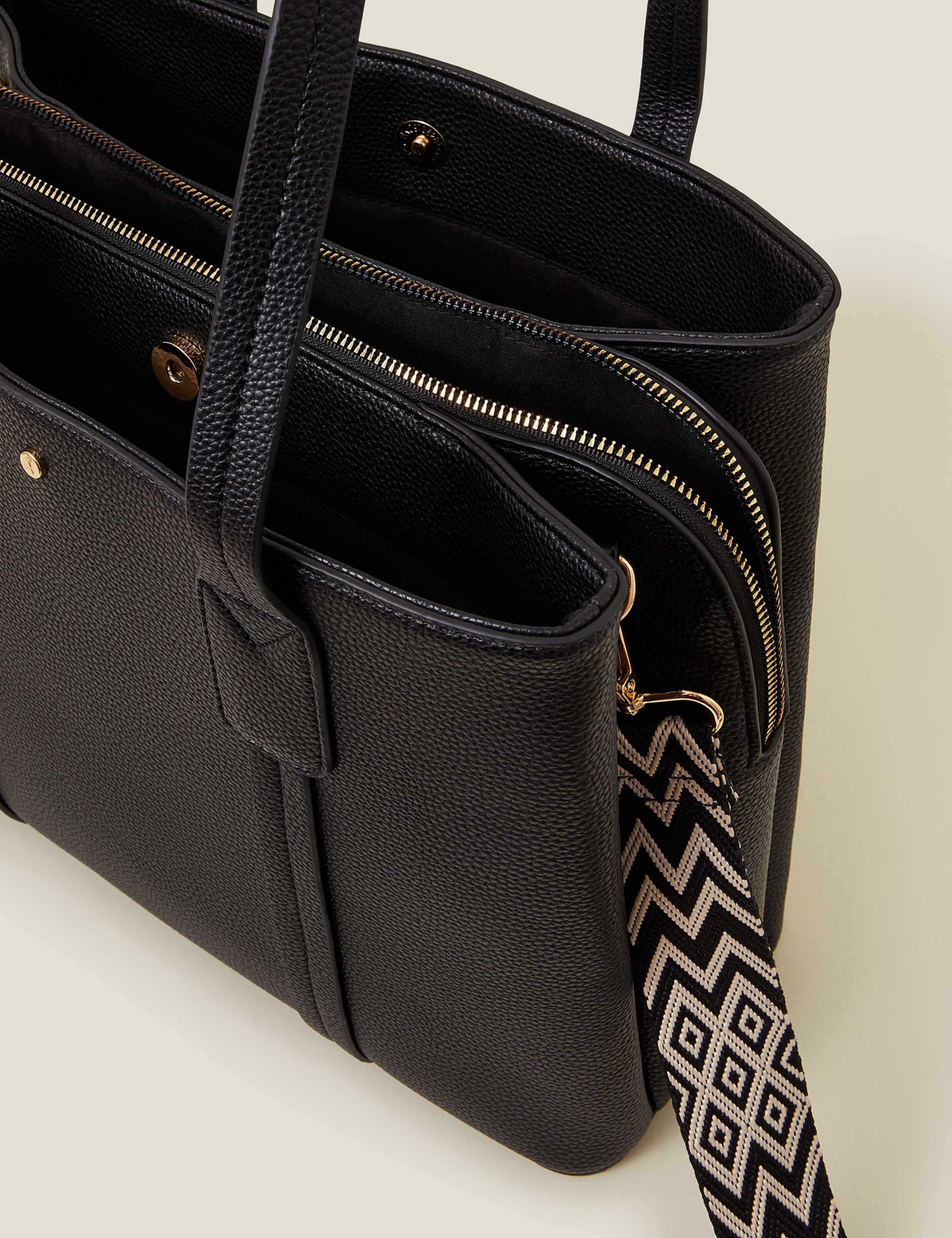 حقيبة كتف كبيرة من Accessorize مع جيب مبطن للكمبيوتر المحمول، مستوردة من المملكة المتحدة