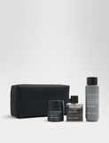 Travel grooming gift set with Velvet Musk perfume and Black Suede moisturiser (British brand)