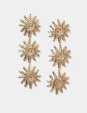 Triple Sun Drop Earrings 100% zinc alloy drop design - British product