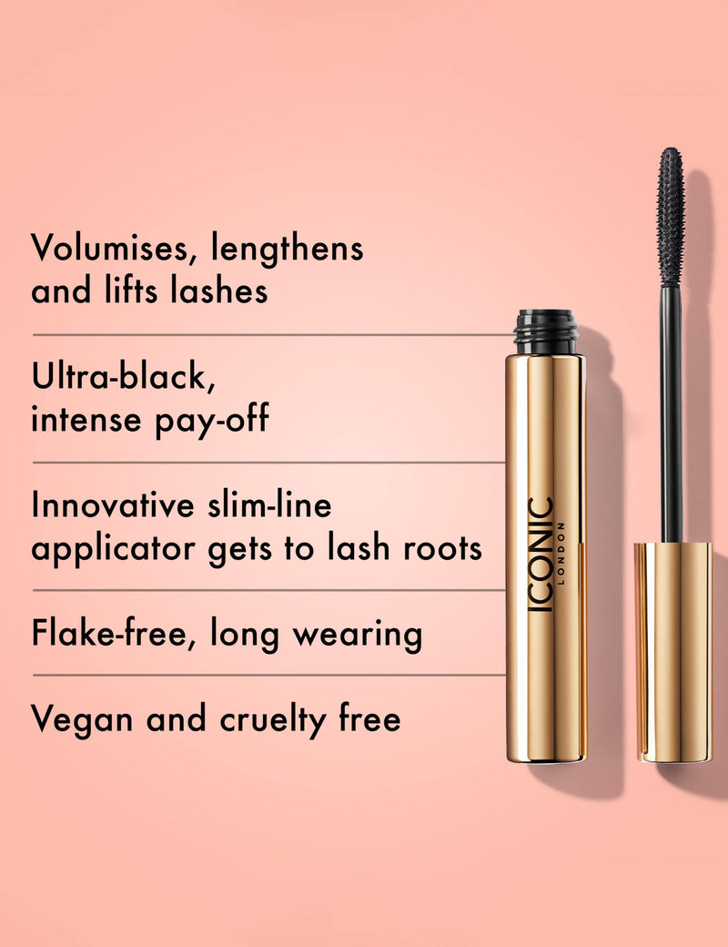 ICONIC London Ultra-Black Mascara 9ml (British brand)
