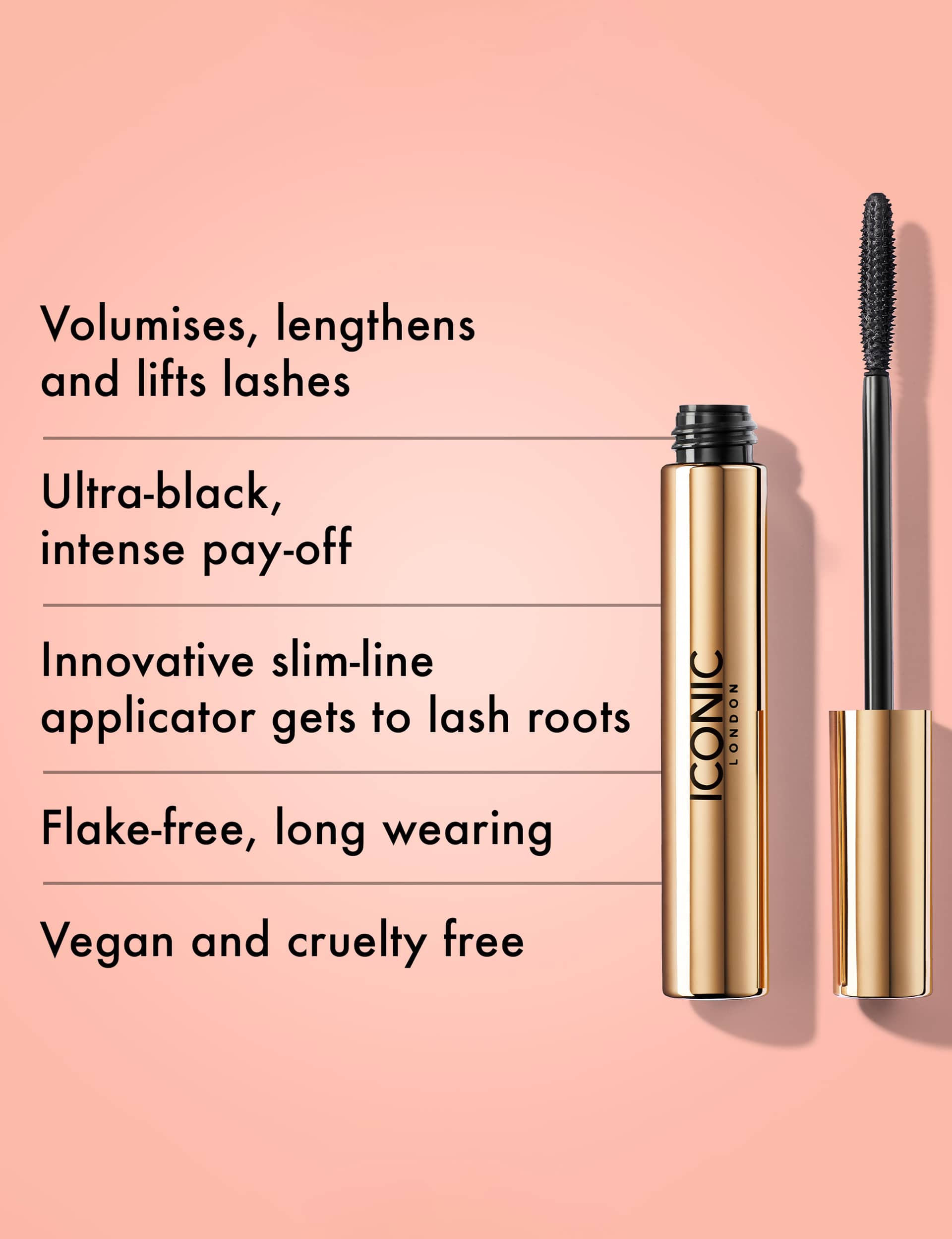 ICONIC London Ultra-Black Mascara 9ml (British brand)