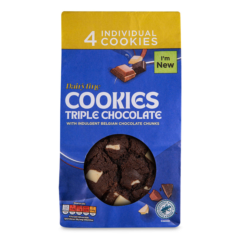 Triple chocolate cookies British snack, imported from the UK