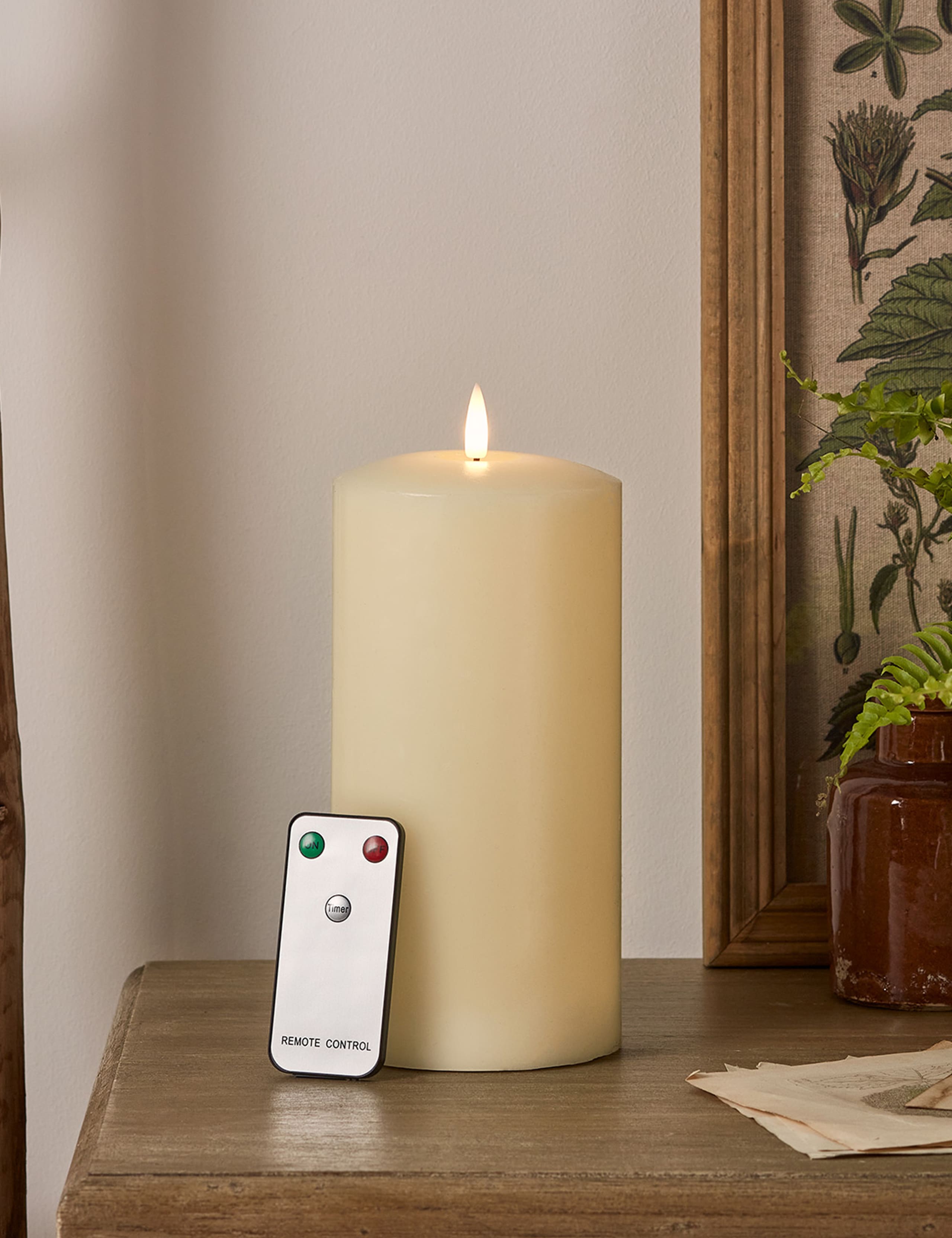 TruGlow wax chapel LED candle (British brand)