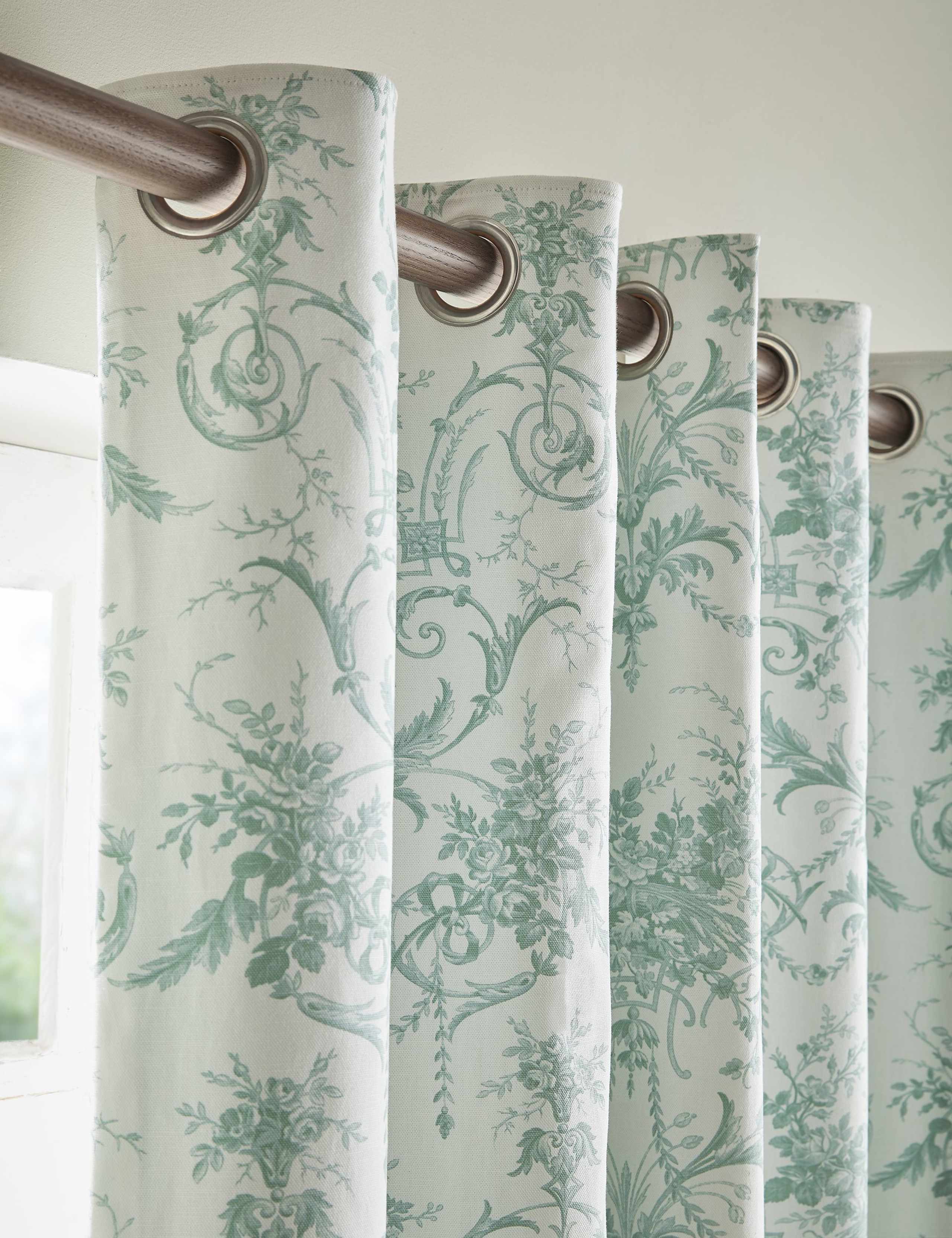 Laura Ashley Tuileries blackout eyelet curtains, imported from the UK