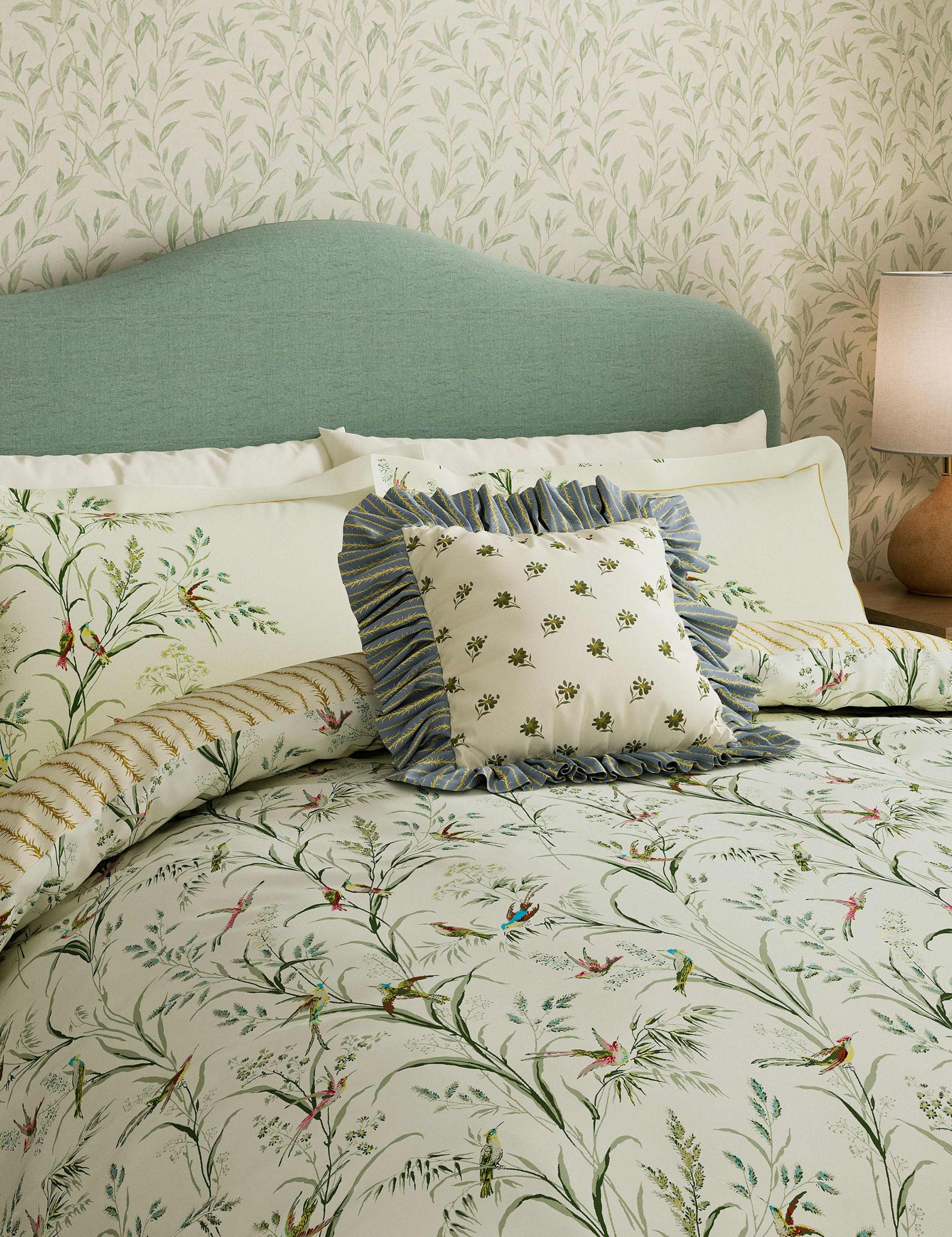 Tuileries frilly square cushion - imported from the UK