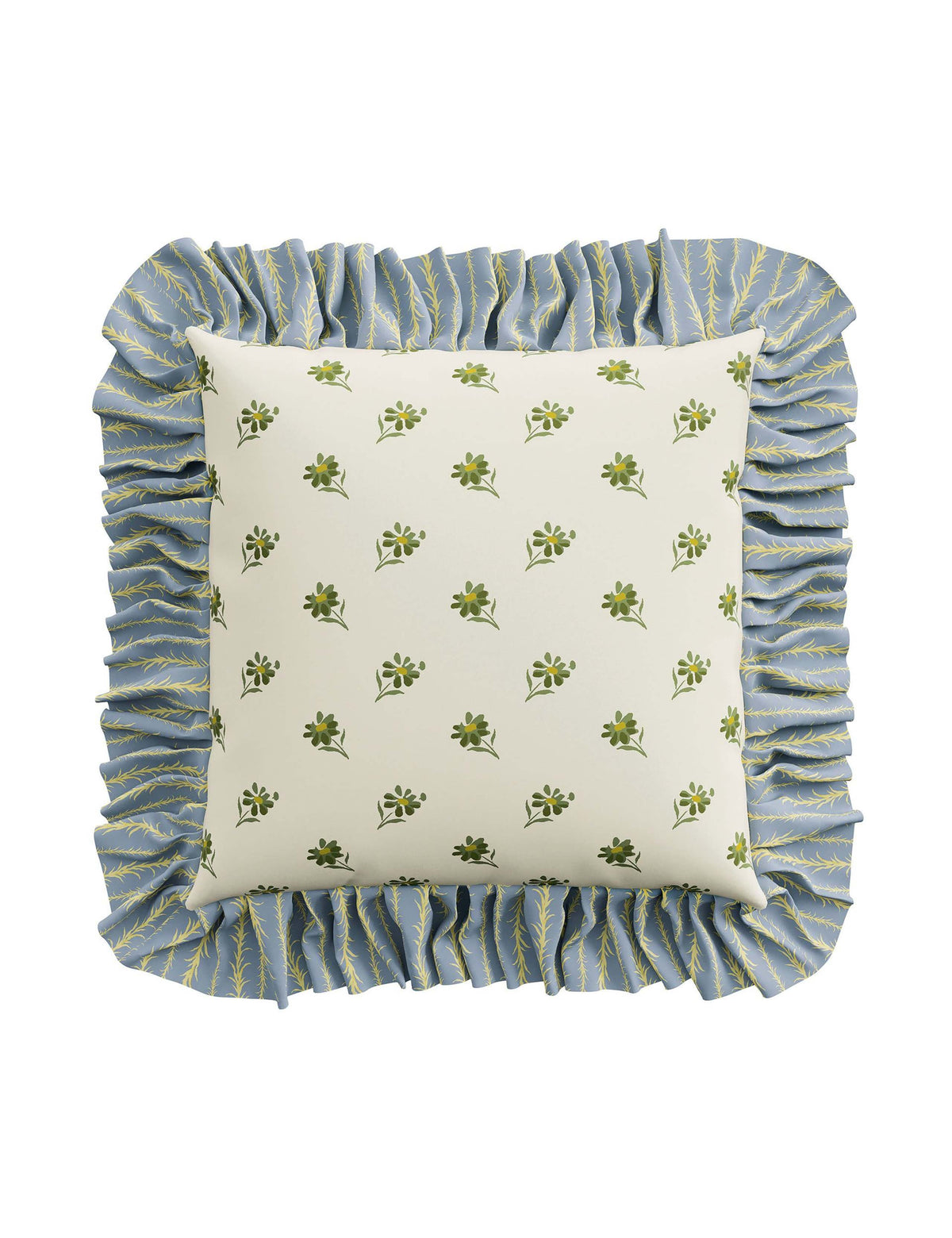 Tuileries frilly square cushion - imported from the UK