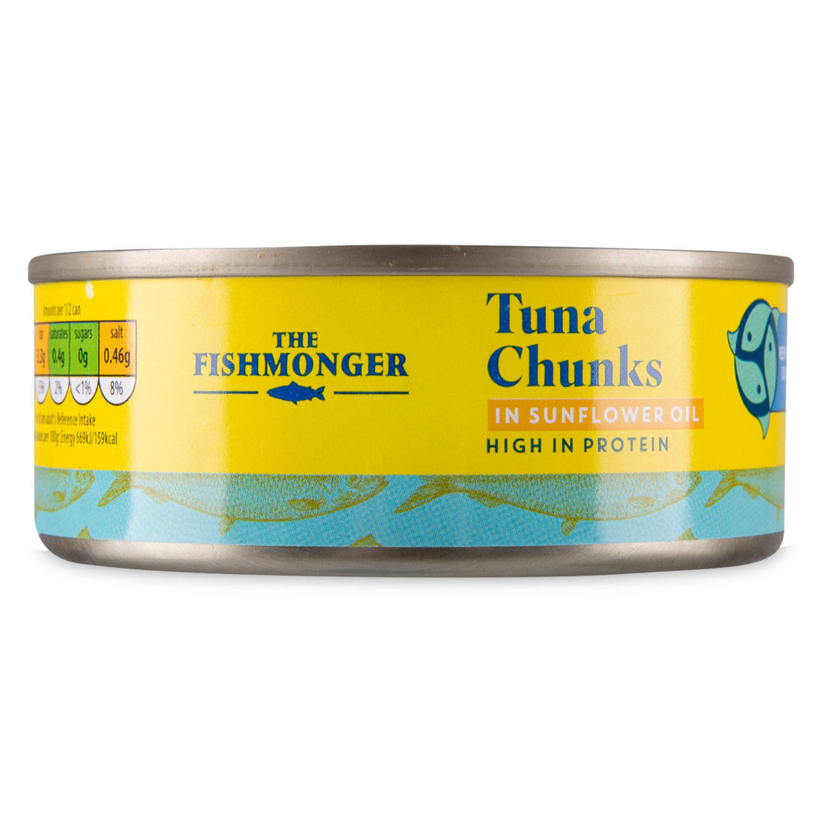 Canned tuna chunks in sunflower oil - British product