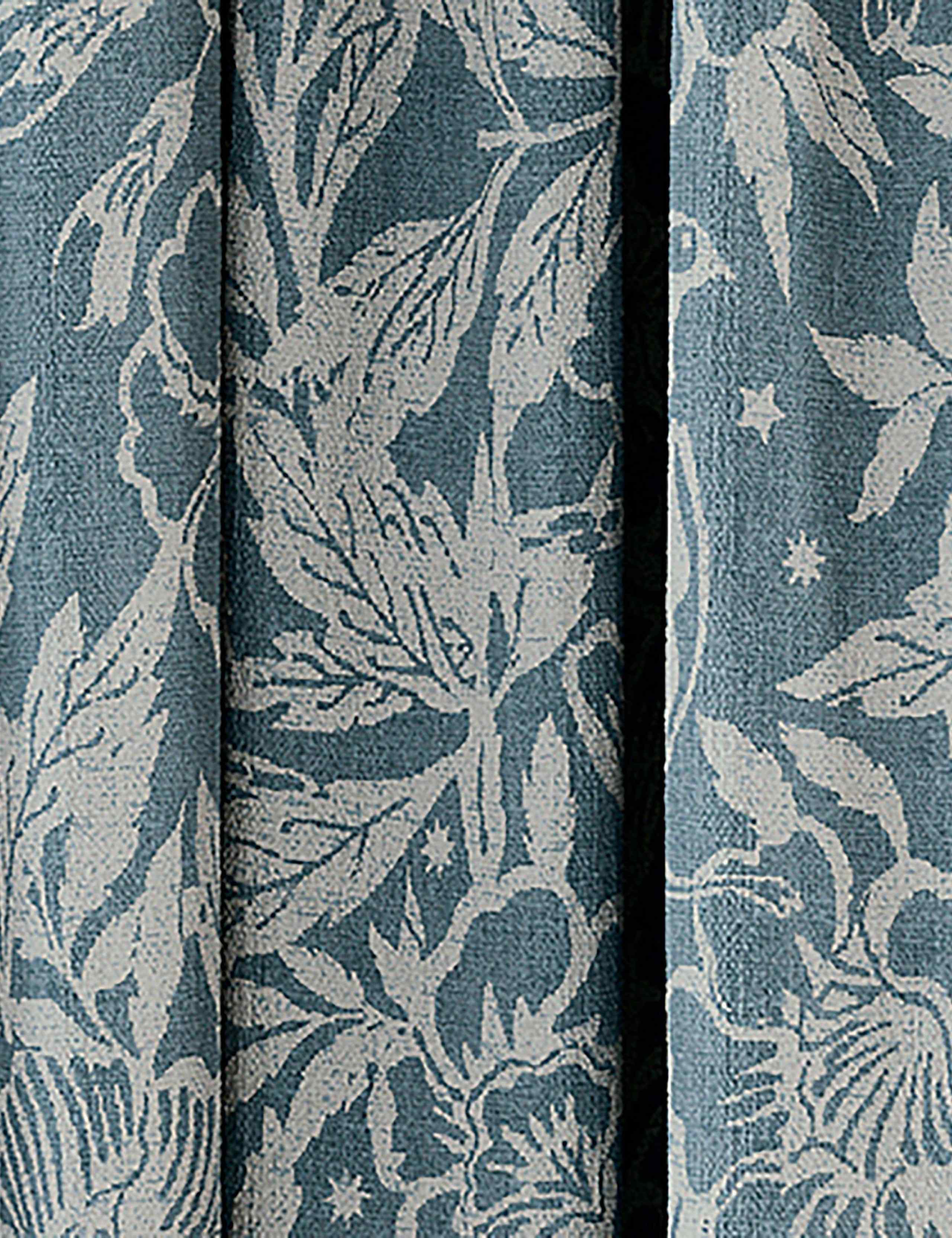 Joules Twilight Ditsy pure cotton pencil pleat curtains (British brand)