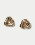 Twist Knot Stud metal earrings (British brand)