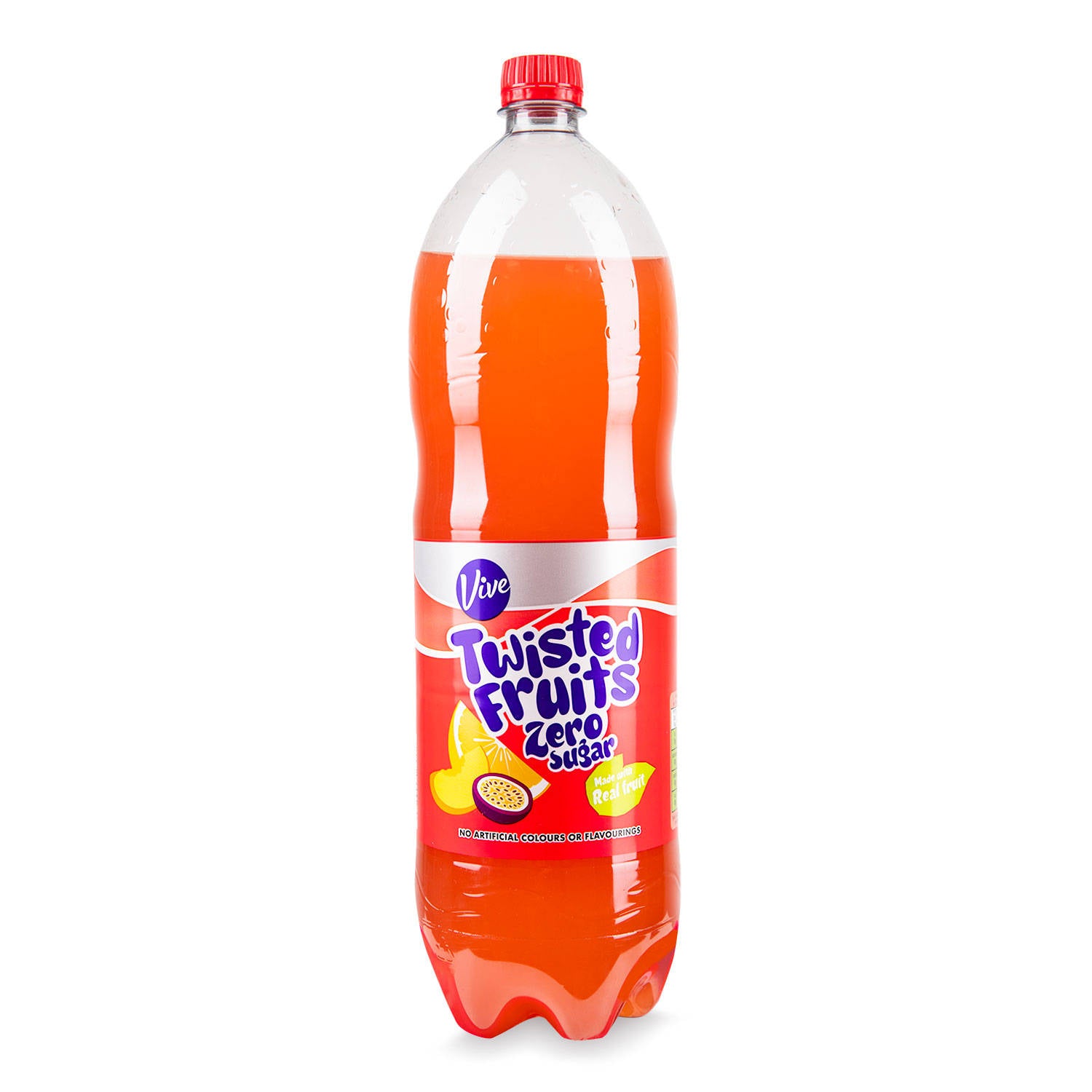 Twisted Fruits sparkling drink orange and peach - British product