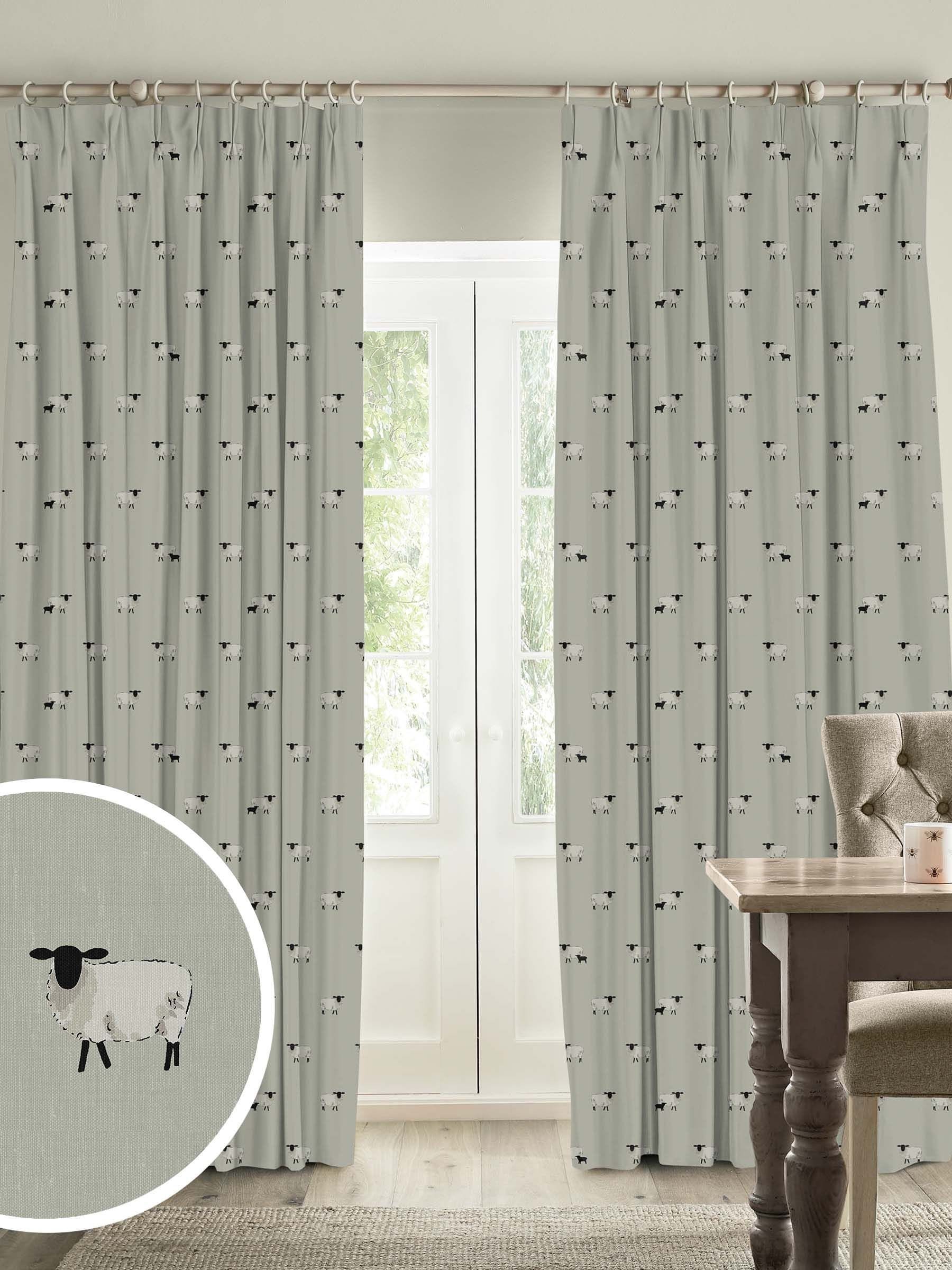 Sophie Allport sheep design made to measure curtains, UK version