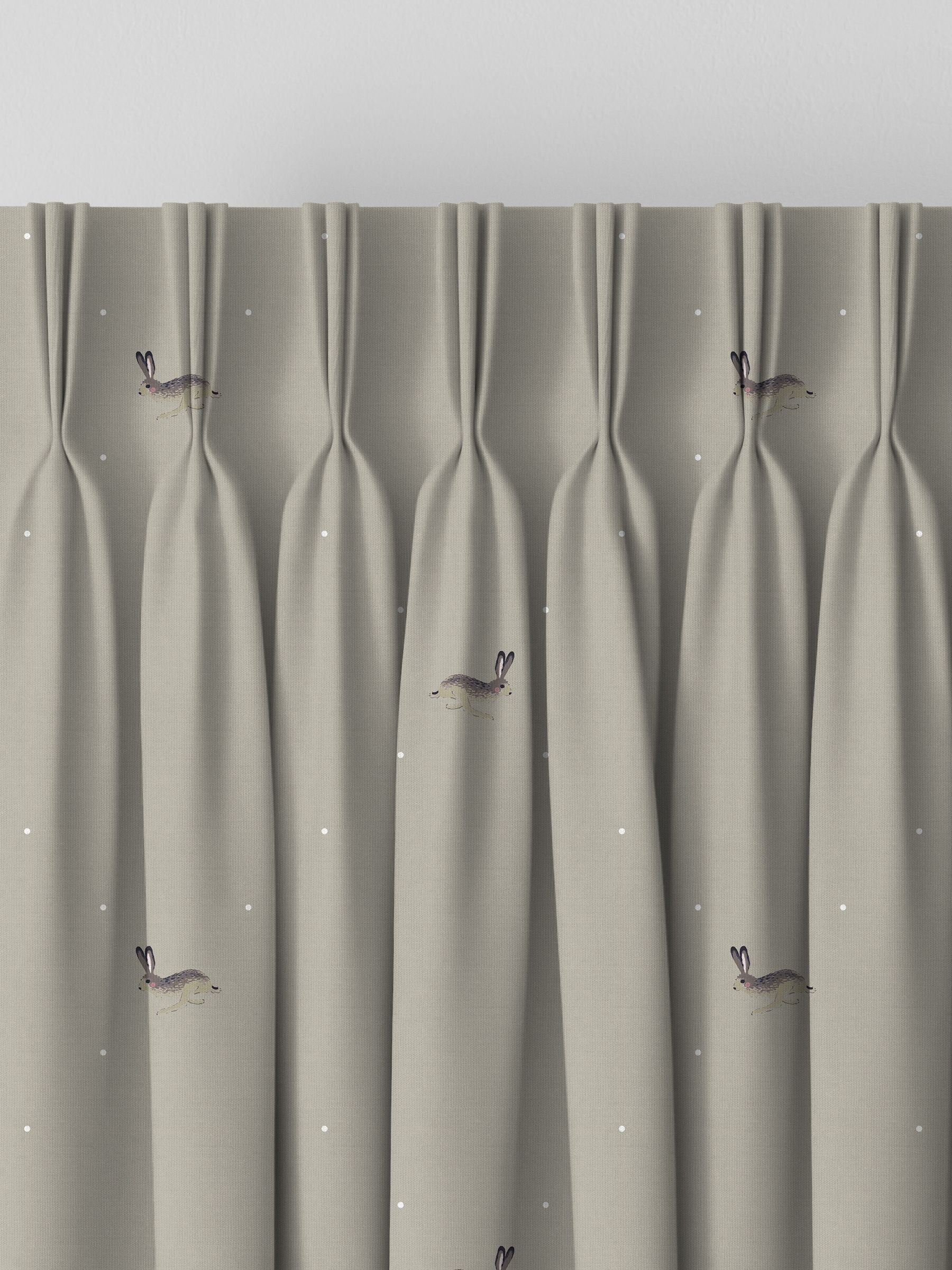 Sophie Allport Natural Hare made-to-measure curtains, imported from the UK