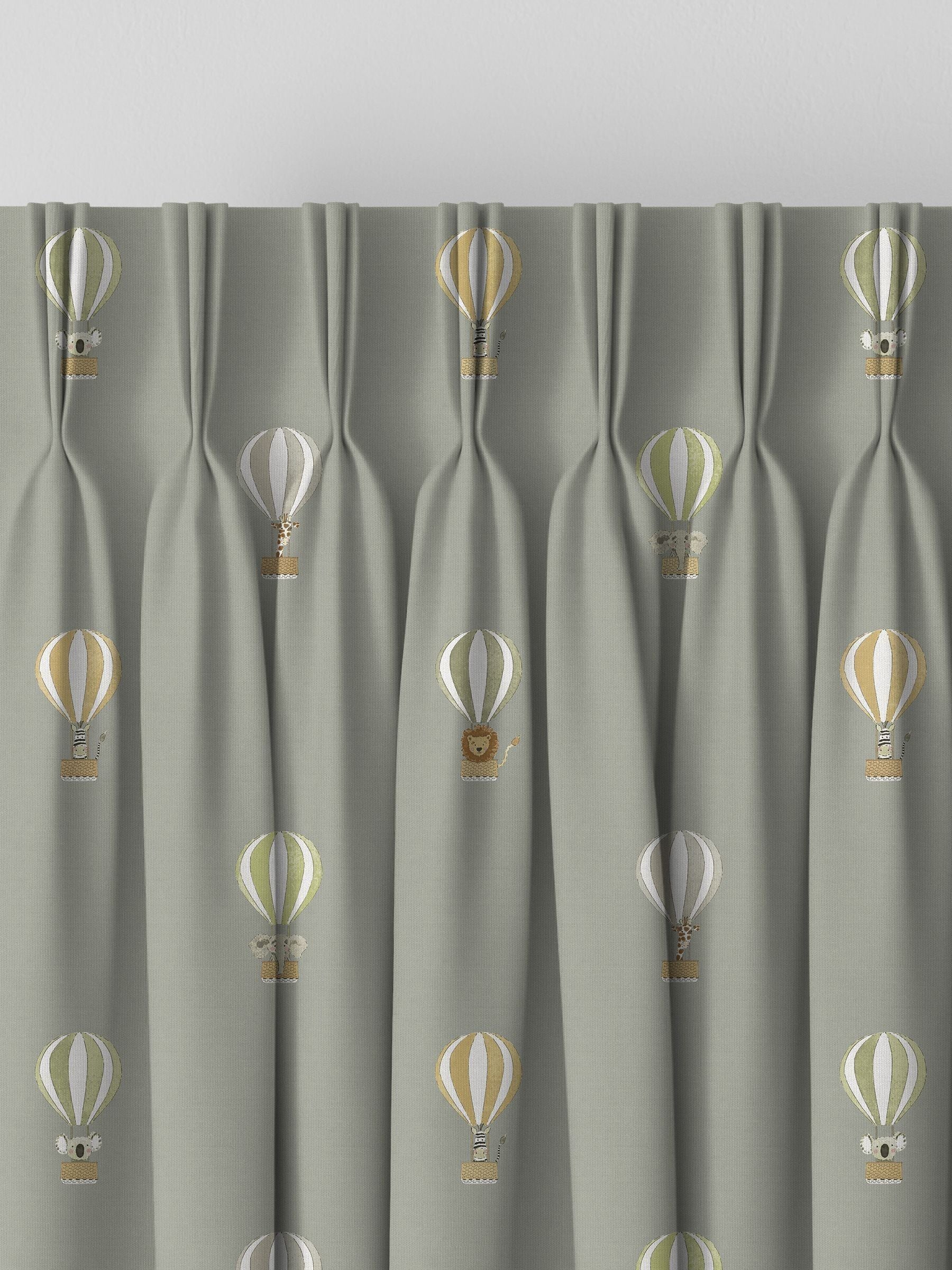 Sophie Allport grey bears balloons made to measure curtains - British product