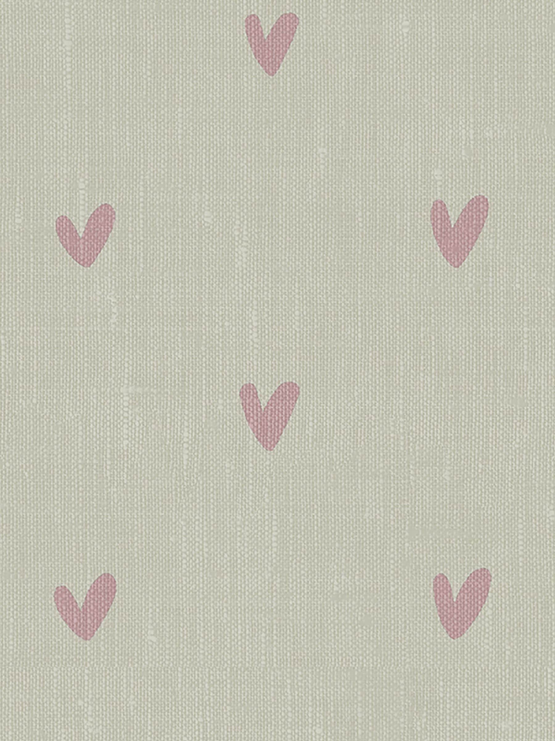 Sophie Allport Hearts curtains in pale pink on grey, imported from the UK