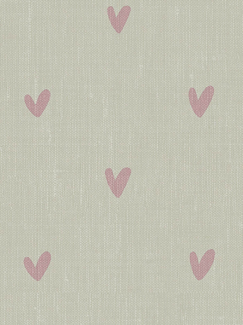 Sophie Allport Hearts curtains in pale pink on grey, imported from the UK