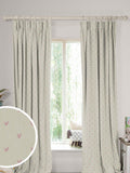 Sophie Allport Hearts curtains in pale pink on grey, imported from the UK