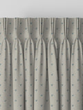 Sophie Allport Hearts curtains pale duck egg grey cotton, imported from the UK