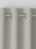 Sophie Allport Hearts curtains pale duck egg grey cotton, imported from the UK
