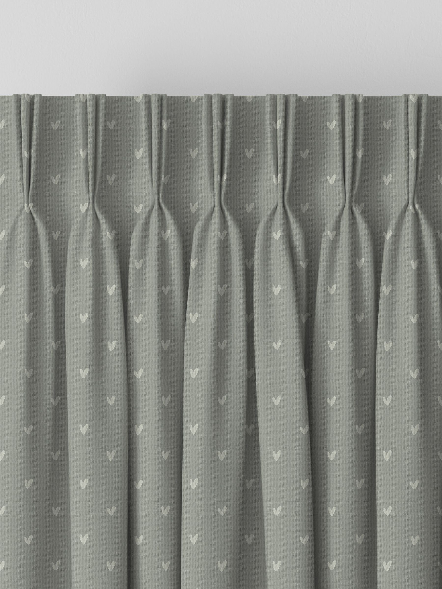 Sophie Allport grey hearts made to measure curtains, UK version