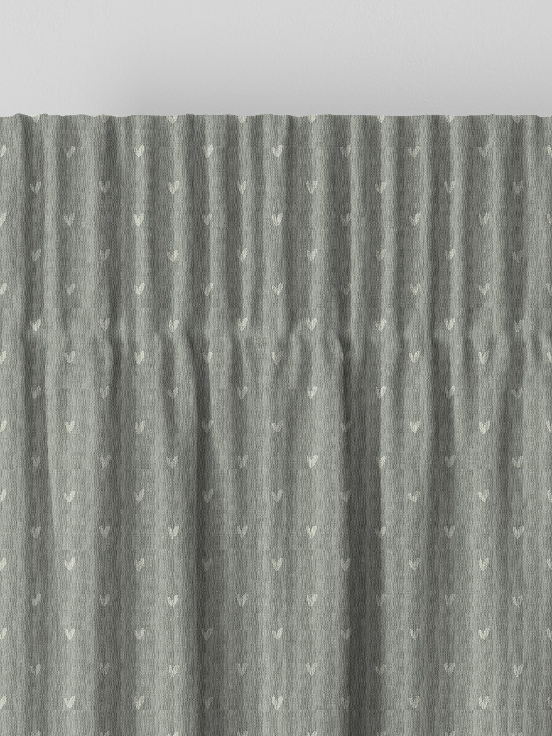 Sophie Allport grey hearts made to measure curtains, UK version