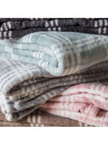 Gallery Home grey teddy checked fleece throw, UK version