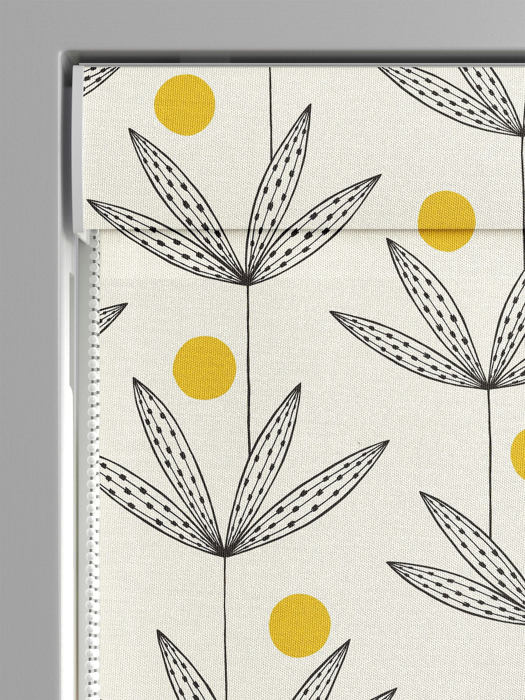 MissPrint Cream Cotton Palm Tree Roman Blind, imported from the UK