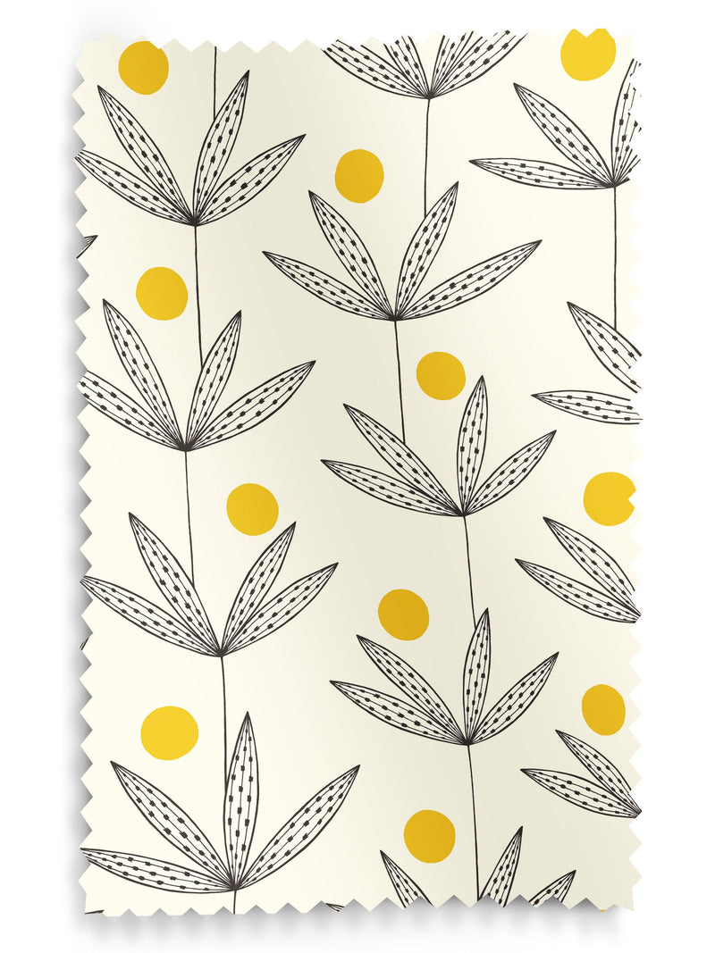 MissPrint Cream Cotton Palm Tree Roman Blind, imported from the UK