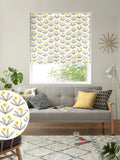 MissPrint Cream Cotton Palm Tree Roman Blind, imported from the UK