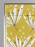 MissPrint yellow 100% cotton wildflower roman blind, UK version