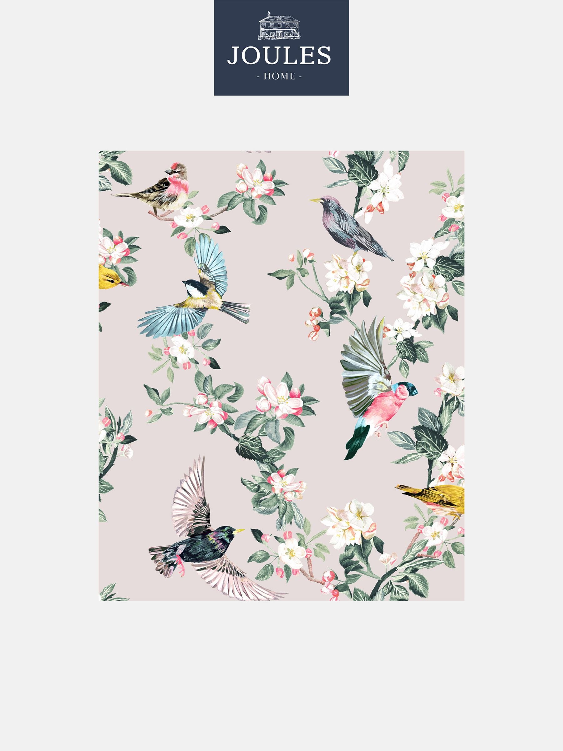Joules garden birds wallpaper in antique creme - British product