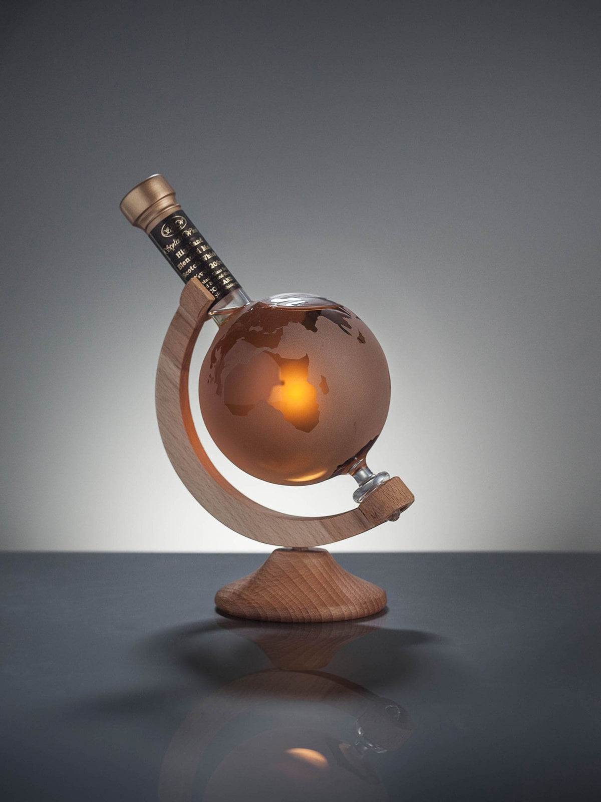 DrinksTime mini globe malt whisky decanter 20cl - British product