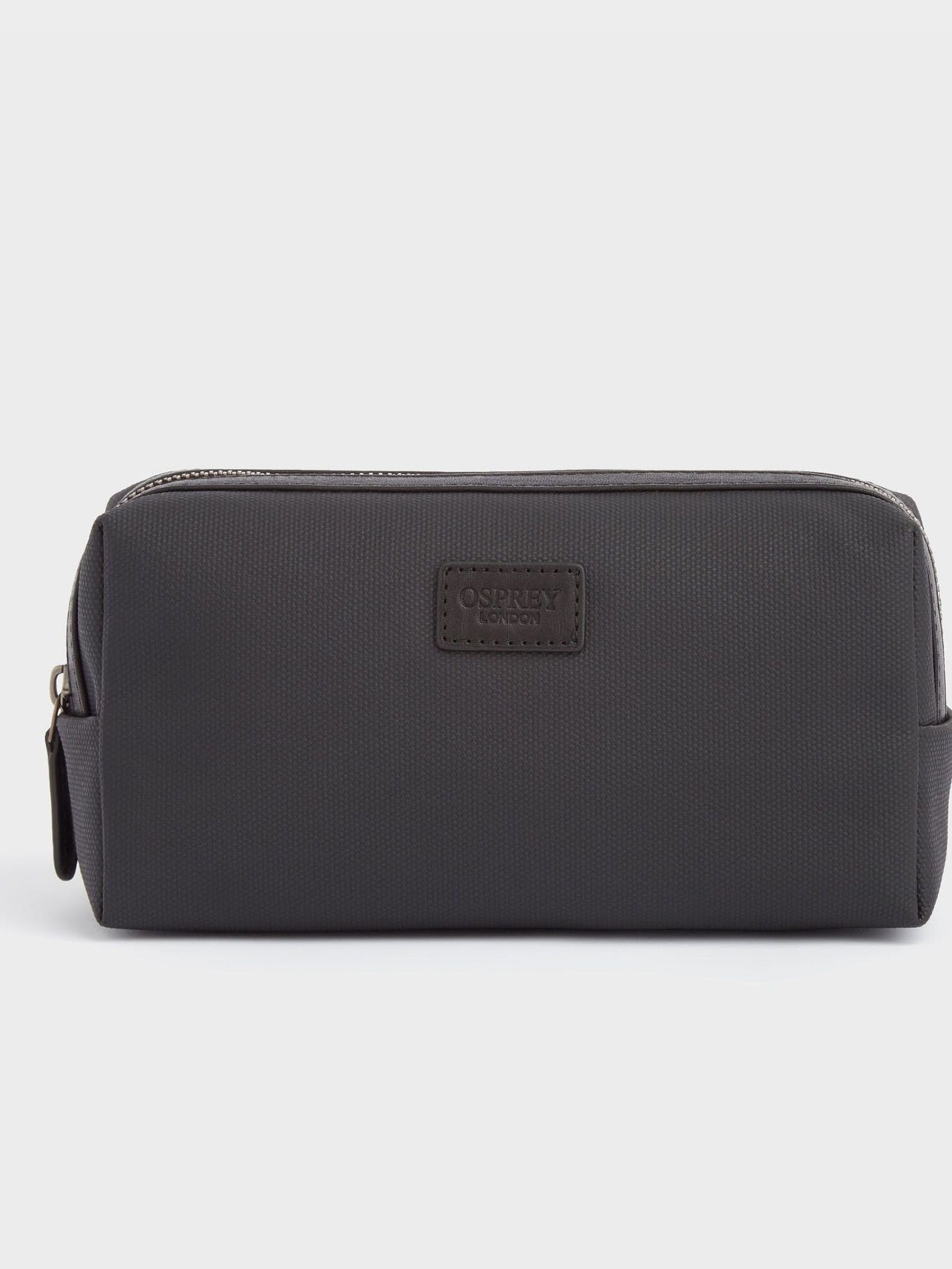 Osprey London The Small Grantham Waxed Canvas and Leather Washbag - Green